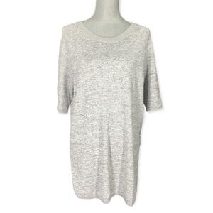Kerisma Tan & White Crew Neck Tunic Sweater Size S/M